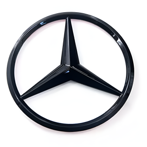 Front Grille Star Emblem Gloss Black W204