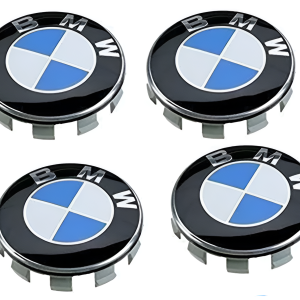 BMW-BL-RIMCAP-56-4, 56mm BMW Original Size Rim Cap Set-Blue